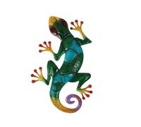 DOITOOL Décoration Murale Suspendue en Fer Bleu de Gecko, Statue D'animal Unique Maison, Design Délicat et Ornement Décoratif