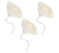 DOITOOL Diffuseur de Parfum sans Flamme de Fleur de Camélia en Coton avec Corde, Lot de 3 pour Aromathérapie et Ambiance Relaxante
