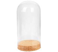 DOITOOL Dôme de Verre Décoratif avec Couvercle en Liège, Couverture Paysagère en Verre Transparent pour Bureau et Table, Fabrication Artisanale Élégante