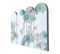 DOITOOL Écran Pliable en Acrylique Lotus pour Bureau, Panneau 4 Volets en PVC Mousse, Création D’Espace Privé Élégant pour L’Ambiance Artistique Asiatique