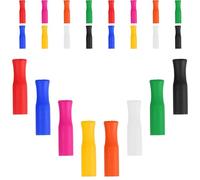 DOITOOL Embouts en Silicone Alimentaire Protection Anti-poussière pour Lot de 32 6 Mm, Manchons de Paille Souples Multicolores, Compatibles Couleur Aléatoire Pailles