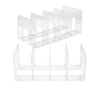 DOITOOL Étagère de Rangement Multifonction 2pcs en Abs pour Bureau et Salon, Organisateur de Paquet et Meuble Bibliothèque Compact 4 Compartiments