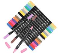DOITOOL Feutre Double Pointe Acrylique pour Dessin, Lot de Set de Couleurs | Plastique, Débutants et Professionnels, Peinture, Marquage, Croquis, Arts Créatifs, Stylo Ergonomique