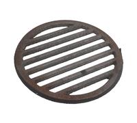 DOITOOL Grille Ronde de Barbecue en Fonte Plaque à Charbon Intégrée | 20 CM, Structure Ajourée Favorisant L’aération, Cuisson Régulière, Nettoyage Simplifié, pour Braseros, Foyers et Aliments