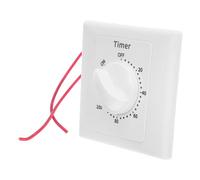 DOITOOL Interrupteur de Minuterie Mural Blanc pour Lumière et Lampe de Lecture, Économie D'énergie, Plastique et Cuivre Nickelé, Adapté pour Bureaux et Salles de Bain