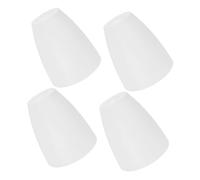 DOITOOL Kit de 4 Abat-jours en Plastique Blanc à Bouche Plate Trou de 30 Mm pour Douille E14, Installation Rapide, pour Décoration Intérieure et Bureau