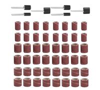 DOITOOL Kit de 66 Pièces Manchons Abrasifs et Mandrins Tambour pour Ponçage et Rainurage, Oxyde D'aluminium, Usage Professionnel et Amélioration Maison