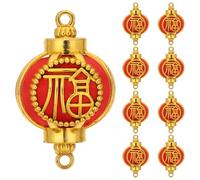 DOITOOL Lot de 10 mini-lanternes chinoises Fu - Année du Cheval 2026 - Décorations à suspendre - Petites lanternes rouges pour maison de poupée, idéales pour la Fête du Printemps et le Nouvel An