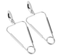 DOITOOL Lot De 2 Pince à Escargot En Acier Inoxydable-Escargot Clips Pinces Escargot Tong Facile à Nettoyer-Mini Pinces De Cuisine Pour Escargots, Salade, Sachet De Thé, Glace à Boire, Pince a Escargo