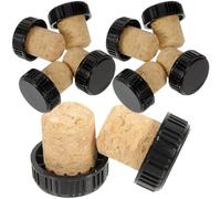 DOITOOL Lot de 24 Bouchons en Bois T pour Bouteilles de Vin, Forme en T, Faciles à Utiliser et Pratiques pour Décoration de Bouteilles de Vin