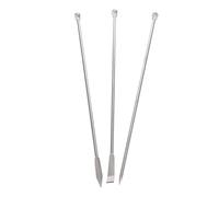DOITOOL Lot de 3 Mini-cuillères en Acier Inoxydable Double Face pour Laboratoire, Transfert de Granulés, Design Plat, Usage en omicile