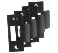 DOITOOL Lot de 4 gâches de porte noires en acier inoxydable pour renforcer la sécurité portes