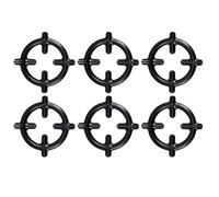DOITOOL Lot de 6 Supports en Fer Noir pour Cuisinière à Gaz, Anneaux Réducteurs de Brûleur, Support Stable pour Petite Casserole, Poêle et Cafetière, Accessoires Cuisson Gaz Pratiques