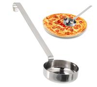 DOITOOL Louche à Pizza en Acier Inoxydable 26, 8cm avec Crochet | Couleur Argenté, Usage Restaurant et Coffee Shop, Finition Lisse, Entretien Facile