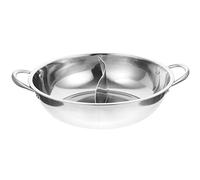 DOITOOL Marmite En Acier Inoxydable Avec Séparateur 28Cm Marmite Double Face Marmite À Deux Saveurs Shabu Shabu Pot Ustensiles De Cuisine À Induction Coréen Ramen Cuiseur Marmite Pour