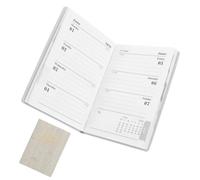 DOITOOL Mini Agenda de Poche pour Étudiants 2026 Planification Hebdomadaire et Mensuelle, Papier Pu Beige, Réduit les Bavures D'encre, pour L'école Voyages