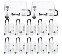 DOITOOL Mini Boîtes à Valise Style Coffret Valise en Ps Noires Réutilisables Lot de 12 pour Stocker Bonbons, Décorations de Fête Mariage et Voyage