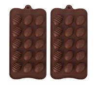 DOITOOL Moule à Chocolat en Silicone pour Pâques 2pcs Motif Œuf, Réutilisable et Facile à Démouler, pour DIY et Fabrication de Chocolat Maison