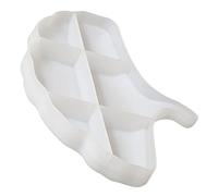 DOITOOL Moule à Plateau de Plateau de Rangement en Silicone Forme Feuille de Ginkgo Blanc, Réutilisable et Antiadhésif pour Fabrication DIY à Usage Domestique