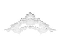 DOITOOL Moulure D'angle pour Plafond en Pu Style Européen avec Sculpture de Fleur Blanche, Installation Facile et Nettoyage Simple pour Intérieur de Salon