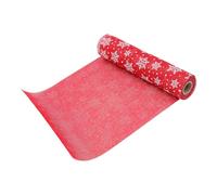 DOITOOL Nappe de Table Décoration Créative pour Restaurant et Hôtel Imprimée Rouge en Tissu Motifs de Pendant Fêtes