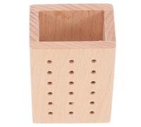 DOITOOL Organisateur de Bur Bit en Bois Solide 18 Trous, Support Pratique et Compact pour Accessoires D'outils de Manucure, pour Usage Domestique et Salon