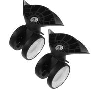 DOITOOL Paire de roulettes Pivotantes pour Valise en Plastique Noir, Facile à Installer Mouvement Flexible, Accessoire de Réparation pour Petite Valise