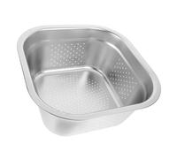 DOITOOL Panier D'égouttage en Acier Inoxydable de Grosse Capacité, Passoire à Riz Multifonctionnelle Carrée, Bassine Fiable pour Laver Légumes et Fruits Cuisine