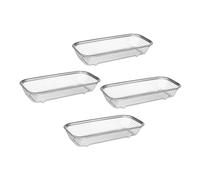 DOITOOL Panier en Acier Inoxydable pour Lave-vaisselle 4pcs Design en Maille Rigide et Trous Uniformes, Panier Multifonction pour Égouttage et Rangement des Couverts