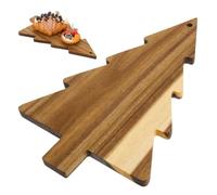 DOITOOL Planche à Pizza Sapin Festif en Bois, Plateau Décoratif