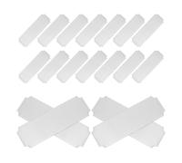 DOITOOL Plaques D'identification Bords Biseautés en Acier Inoxydable Argenté, 30 Pièces, Surface Personnalisable, Dos Adhésif pour Activités en t Bureau