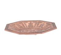 DOITOOL Plateau Offrande Bouddhiste Octogonal Fer avec Motif Rétro Symbole de Chance Plat de Feu du Temple Décoratif et Protecteur pour Rituel et Décoration
