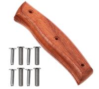 DOITOOL Poignée de Couteau Cuisine Prise Antidérapante, en Fer et Bois | Remplacement pour Lame de Chef, Rivets Inclus, Usage Maison ou Atelier, Finition Lisse Bavure