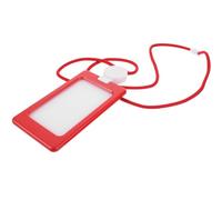 DOITOOL Porte-badge Titulaire de Carte Léger en Pp à Cordon Rouge avec Corde en Coton Robuste et Résistant Facile à Ranger un Paquet pour Cartes D'identité de Bus