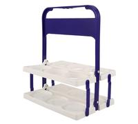 DOITOOL Porte-Bouteilles Pliable en PP pour 6 Bouteilles avec Poignée Confortable et Prise Sûre, Organiseur Portable pour Fête ou Rangement Boissons