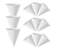DOITOOL Porte-gobelets en Carton Blanc pour Camping, Gobelet D'eau en Papier Conique Simple et Pratique, Lot de 200 Pièces Étanches pour Boissons