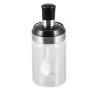 DOITOOL Pot à Épices en Verre avec Couvercle Cuillère, Récipient Hermétique Noir Facile à Nettoyer Cuisine et Barbecue Plusieurs styles