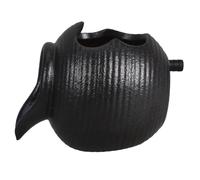 DOITOOL Pot Cascade en Céramique Noir Support pour Plantes Hydroponiques avec Design Ouvert pour Fontaines D'intérieur et Décoration de Bassin
