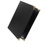 DOITOOL Protège-menu Portable en Pvc Noir pour Restaurant, Couverture Transparente Facile à Nettoyer, pour Usage Cuisine Professionnelle