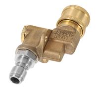 DOITOOL Raccord Rapide en Cuivre 1/4 pour Nettoyeur Haute Pression, Tête Pivotante 360° à 5 Positions, Connexion Facile pour Lavage Voiture et Jardin