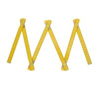 DOITOOL Règle Pliante en Bois de Menuisier 1m, 6 Volets, Jaune | Mesure, Marquage et Tracé, Joints Rivetés Résistants, Bord Stable, pour Bricolage et Rénovation