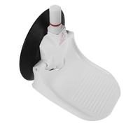 DOITOOL Repose-Pied en Abs et Epdm Design Ergonomique de Blanc avec Ventouse Drainage Rapide Accessoire Salle de Bain Antidérapant pour Hôtel et Spa
