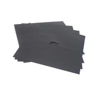 DOITOOL Revêtement Antiadhésif Noir en Tissu en Fibre de Verre Trou Central Prédécoupé, Protège Flammes Nues, Lot de 12 Pièces pour Plaque de Cuisson à Gaz Cuisine Maison et Restaurant