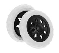 DOITOOL Roue pour Chariot en Caoutchouc Structure Stable, Kit de Fixation Facile à Installer, Remplacements pour Roulettes de Chariot Robustes et Transport Stable