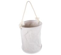 DOITOOL Seau à Outils à Poignée de Corde en Toile et Acier, Blanc, Forme Cylindrique, Grosse Capacité, Paquet à Outils de Réparation pour Électriciens et Plombiers, Chantier et Réparation