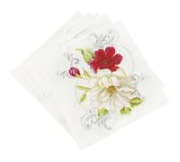 DOITOOL Serviettes de Table pour Mariage à Motifs de Fleurs de Lys, 40 Pièces en Pâte de Bois, Design Délicat, pour Réception et Fête de Mariage
