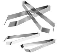 DOITOOL Sets de Pinces à Épiler Pointes Droites et Précises en Acier Inoxydable Argentées Lot de 2 pour Enlever Arêtes de Poisson et Préparer Aliments Cuisine