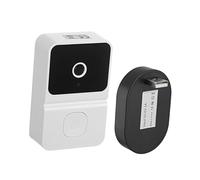 DOITOOL Sonnette sans Fil Rechargeable Sonnerie Intégrée, Batterie Interne, Blanche et Noire, Compatible Maison et Bureau, Notification Instantanée, Usage Intérieur et Extérieur, Pack