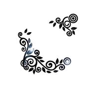 DOITOOL Stickers Muraux Acrylique Miroir Fleurs Qt-430 Décoration Intérieure Étanche Pour Salon Chambre