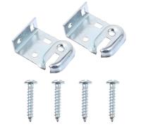 DOITOOL Support de Fixation pour Volet Roulant en Fer Argenté, Équerre Murale Carrée Stable, Accessoires de Rideaux Maison, 1 Paire pour Montage et Réparation